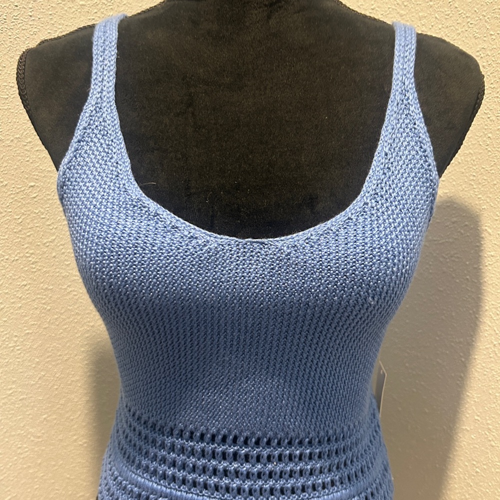 Aqua Cobalt Knit Top